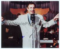 7f157 JAMES CAAN signed color repro 8x10 '02 standing at microphone from For the Boys!