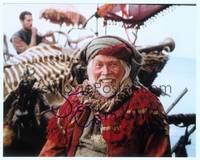 7f158 JAMES COBURN signed color repro 8x10 '01 portrait smiling really big wearing wacky costume!