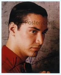 7f175 KEANU REEVES signed color repro 8x10 '03 super close up head & shoulders portrait!