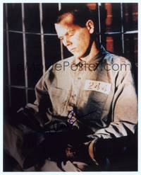 7f178 KEVIN BACON signed color repro 8x10 '00s close up in prison from Dead Man Walking!