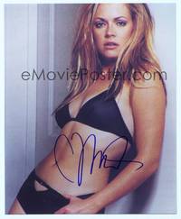 7f190 MELISSA JOAN HART signed color repro 8x10 '02 sexy full-length portrait in barely-there outfit