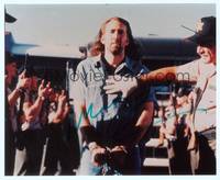 7f198 NICHOLAS CAGE signed color repro 8x10 '03 close up shackled in prison jumpsuit from Con Air!