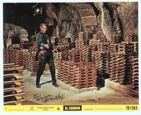 7f185 LEE VAN CLEEF signed 8x10 mini LC #6 '70 standing in cave full of gold from El Condor!