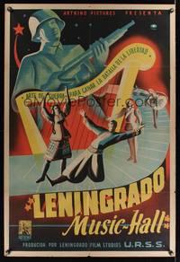 7g069 LENINGRAD CONCERT HALL Argentinean '41 Kino-kontsert 1941, Russian musical, cool art!