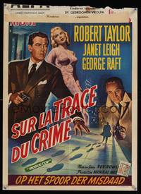 7g315 ROGUE COP Belgian '54 Robert Taylor, George Raft, sexy Janet Leigh, different image!