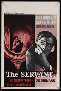 7g318 SERVANT Belgian '64 Dirk Bogarde, written by Harold Pinter, directed by Joseph Losey!