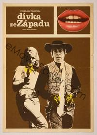 7g091 CAT BALLOU Czech 11x16 '65 great different image of sexy cowgirl Jane Fonda & Lee Marvin!