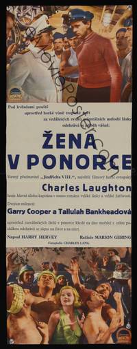 7g095 DEVIL & THE DEEP Czech 11x29 '32 Gary Cooper, Tallulah Bankhead, Charles Laughton