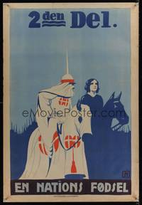 7g006 BIRTH OF A NATION Danish '18 D.W. Griffith's classic post-Civil War tale of the Ku Klux Klan