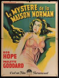 7g212 CAT & THE CANARY French 23x32 '39 different art of monster hand & sexy Paulette Goddard!
