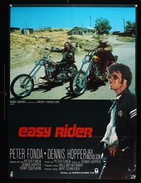 7g214 EASY RIDER French 23x31 R70s Peter Fonda, motorcycle biker classic directed by Dennis Hopper