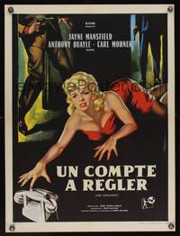 7g224 IT TAKES A THIEF French 24x32 '60 art of Jayne Mansfield reaching for phone by Jean Mascii!
