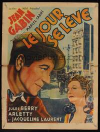 7g230 LE JOUR SE LEVE French 24x32 '39 Marcel Carne's Daybreak starring Jean Gabin!