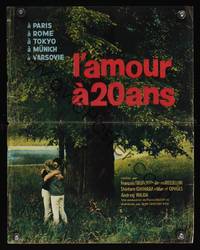 7g271 LOVE AT TWENTY French 17x21 '62 Truffaut, Wajda, Ophuls, plus 2!