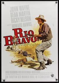 7g194 RIO BRAVO German R69 great artwork of John Wayne pointing rifle by Jean Mascii!