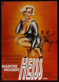 7g196 SOME LIKE IT HOT German R1971 different art of Marilyn Monroe + Curtis & Lemmon in drag!