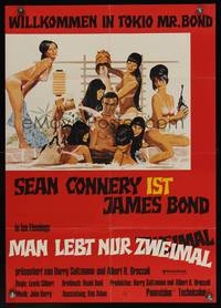 7g207 YOU ONLY LIVE TWICE German R70s art of Sean Connery as James Bond by Robert McGinnis!