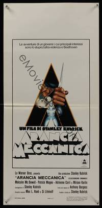 7g467 CLOCKWORK ORANGE Italian locandina R70s Kubrick classic, Castle art of Malcolm McDowell!