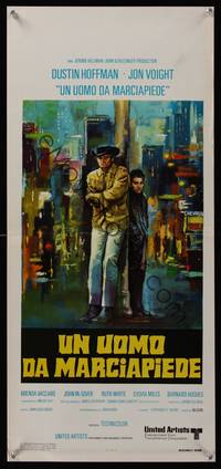 7g485 MIDNIGHT COWBOY Italian locandina '69 Dustin Hoffman, Jon Voight, John Schlesinger classic!