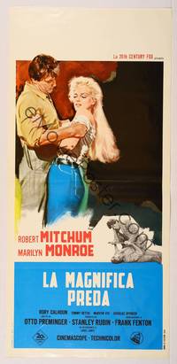 7g488 RIVER OF NO RETURN Italian locandina R67 different art of Mitchum & sexy Marilyn Monroe!