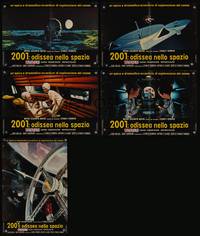 7g502 2001: A SPACE ODYSSEY 5 Italian photobustas '68 Kubrick, art of space wheel by McCall + more!