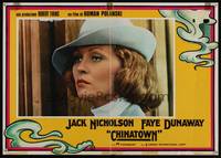 7g518 CHINATOWN Italian photobusta '74 super close up of Faye Dunaway, directed by Roman Polanski!