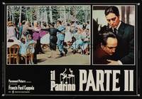 7g526 GODFATHER PART II Italian photobusta '74 Cazale asks Pacino for forgiveness + wedding scene!