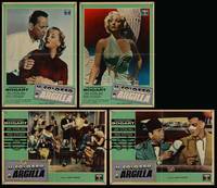 7g505 HARDER THEY FALL 4 Italian photobustas '56 Humphrey Bogart, sexy Jan Sterling, boxing!