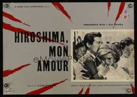 7g529 HIROSHIMA MON AMOUR Italian photobusta '59 Alain Resnais, Emmanuelle Riva, Eiji Okada