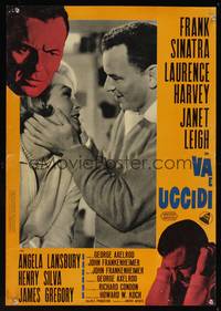 7g531 MANCHURIAN CANDIDATE Italian photobusta '62 close up of Frank Sinatra & Janet Leigh!