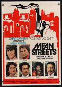7g439 MEAN STREETS Italian lrg pbusta R70s De Niro, Martin Scorsese, cool art + cast portraits!