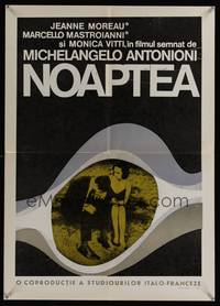 7g038 LA NOTTE Romanian '61 Michelangelo Antonioni, Moreau, Mastroianni, completely different!