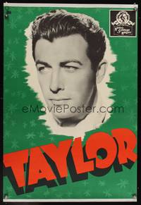 7g033 ROBERT TAYLOR Swedish '30s great headshot of the handsome young MGM star by Aberg!
