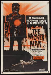 7h146 WICKER MAN Aust 1sh '74 cult horror classic, cool completely different artwork!