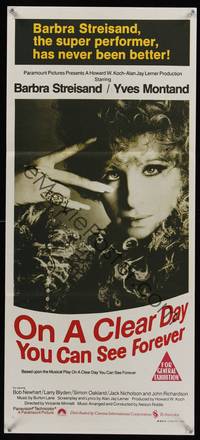 7h160 ON A CLEAR DAY YOU CAN SEE FOREVER Aust daybill '70 different image of Barbra Streisand!