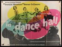 7h073 DANCE HALL British quad '50 great image of dancing girls including super young Diana Dors!