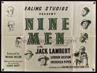 7h086 NINE MEN British quad '43 a story of English soldiers trapped in Libya during World War II!