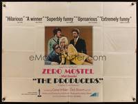 7h092 PRODUCERS British quad '67 Mel Brooks, different image of Mostel, Wilder, Shawn & Meredith!