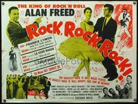 7h093 ROCK ROCK ROCK British quad '56 Alan Freed, Chuck Berry, rock & roll!