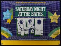7h094 SATURDAY NIGHT AT THE BATHS British quad '75 David Buckley bi-sexual love triangle!