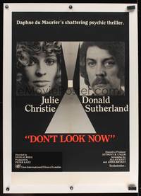7h028 DON'T LOOK NOW linen English 1sh '73 Nicolas Roeg directed, Julie Christie, Donald Sutherland