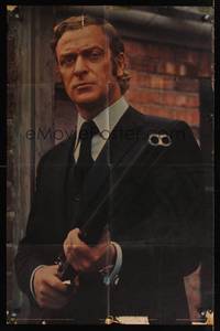 7h120 GET CARTER English commercial poster '71 great close image of Michael Caine holding shotgun!