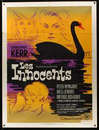 7h182 INNOCENTS French 1p '62 different art of Deborah Kerr, Henry James' classic story!