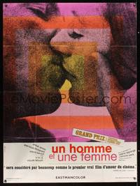 7h187 MAN & A WOMAN French 1p '66 Claude Lelouch's Un homme et une femme, Anouk Aimee, Trintignant