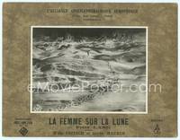 7h056 WOMAN IN THE MOON French LC '29 Fritz Lang, footprints across sand dunes!