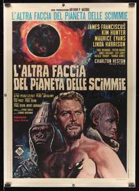 7h040 BENEATH THE PLANET OF THE APES linen Italian 1p '70 completely different art of Franciscus!