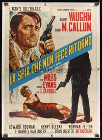 7h046 ONE OF OUR SPIES IS MISSING linen Italian 1p '66 Man from UNCLE, art of Vaughn by DiStefano!