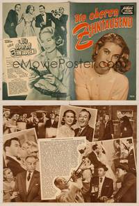 7j137 HIGH SOCIETY German program '56 different images of Grace Kelly, Sinatra, Crosby & Armstrong