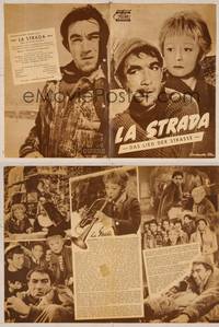 7j142 LA STRADA German program '56 Federico Fellini, different images of Anthony Quinn!