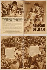 7j161 SAMSON & DELILAH German program '49 Hedy Lamarr & Victor Mature, Cecil B. DeMille, different